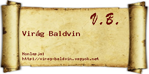 Virág Baldvin névjegykártya